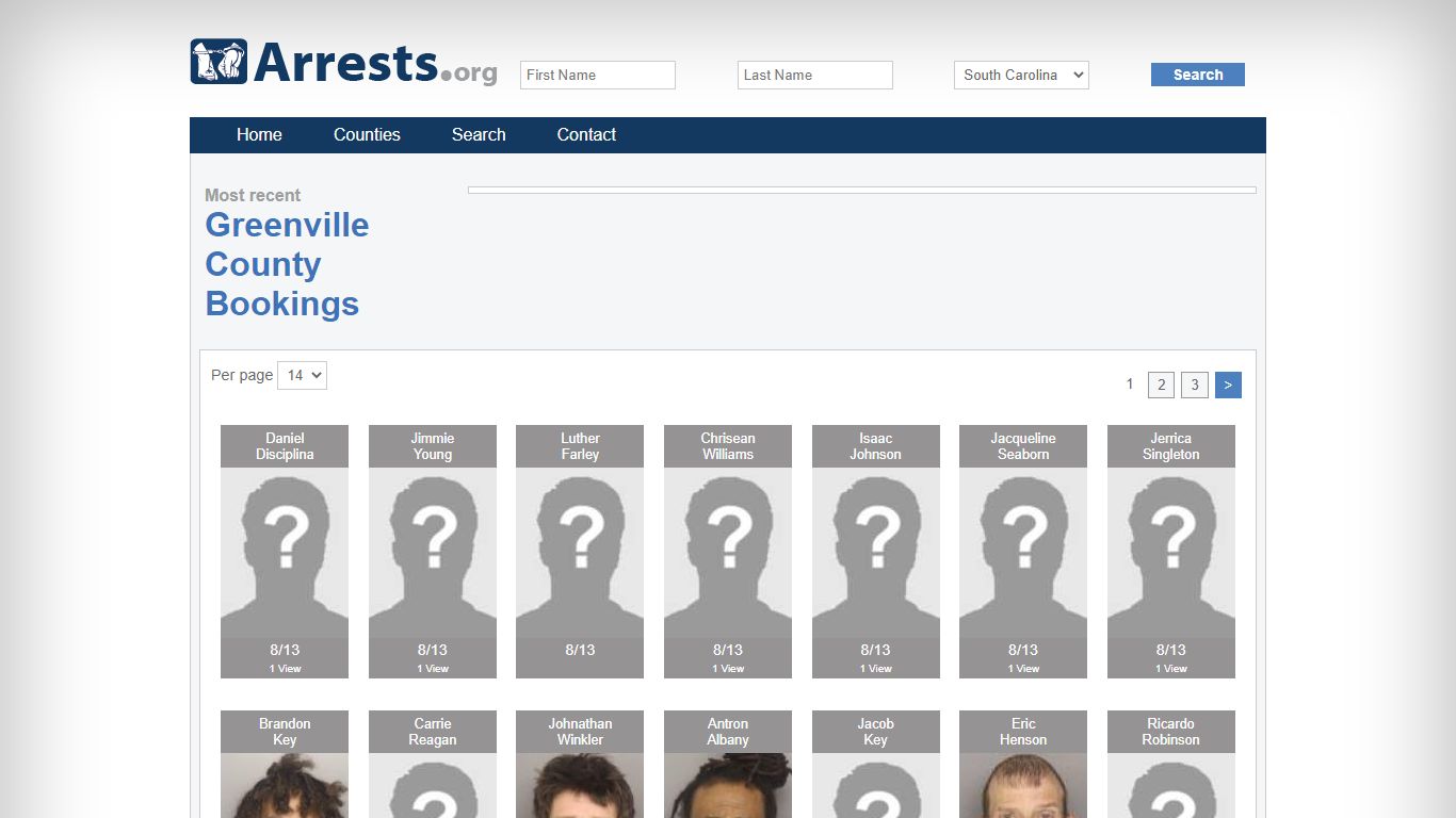 Greenville County Arrests and Inmate Search