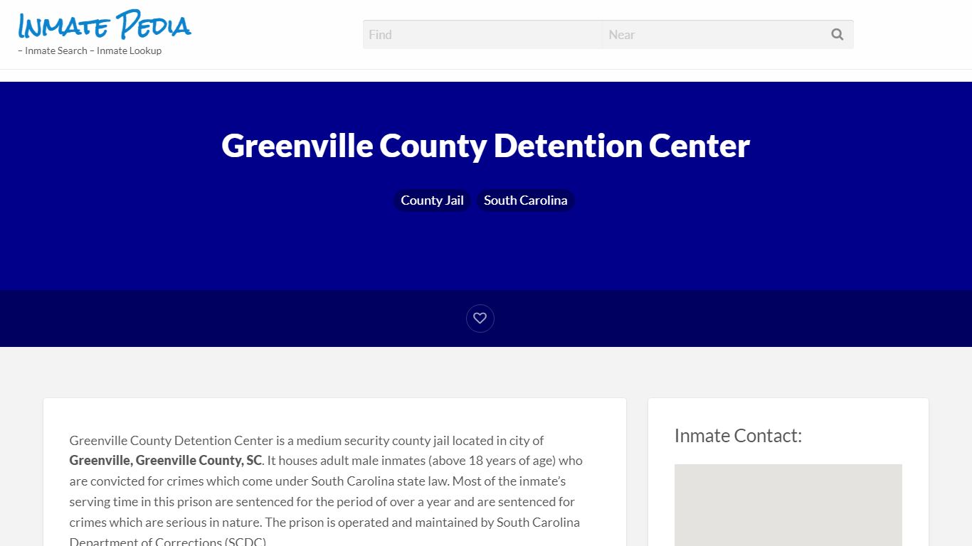 Greenville County Detention Center – Inmate Pedia – Inmate ...